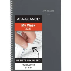 AT-A-GLANCE DayMinder 2027 Weekly Monthly Planner, Gray, Small, 5