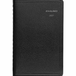 AT-A-GLANCE DayMinder Weekly Pocket Appointment Book with Telephone/Address Section, 6 x 3.5, Black Cover, 12-Month (Jan to Dec): 2027, 2027 Calendar