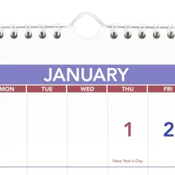 AT-A-GLANCE Deluxe Three-Month Reference Wall Calendar, Horizontal Orientation, 24 x 12, White Sheets, 15-Month: Dec 2026 to Feb 2028, 2027 Calendar