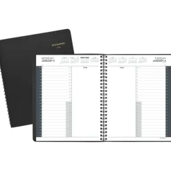 AT-A-GLANCE 24-Hour Daily Appointment Book, 11 x 8.5, Black Cover, 12-Month (Jan to Dec): 2027, 2027 Calendar