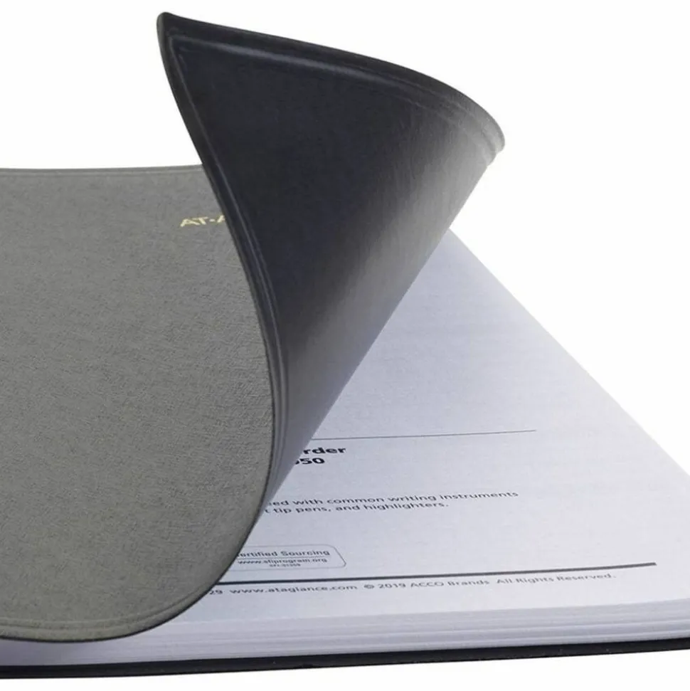 AT-A-GLANCE 24-Hour Daily Appointment Book, 11 x 8.5, Black Cover, 12-Month (Jan to Dec): 2027, 2027 Calendar