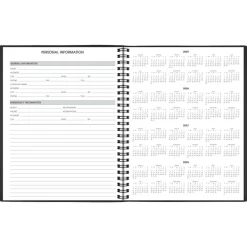 AT-A-GLANCE 24-Hour Daily Appointment Book, 11 x 8.5, Black Cover, 12-Month (Jan to Dec): 2027, 2027 Calendar