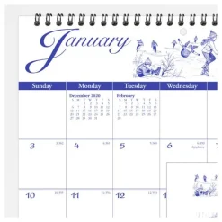 AT-A-GLANCE Illustrator's Edition Wall Calendar, Victorian Illustrations Artwork, 12 x 12, White/Blue Sheets, 12-Month (Jan to Dec): 2027, 2027 Calendar