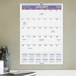 AT-A-GLANCE Monthly Wall Calendar with Ruled Daily Blocks, 12 x 17, White Sheets, 12-Month (Jan to Dec): 2027, 2027 Calendar