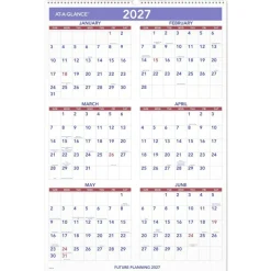 AT-A-GLANCE Monthly Wall Calendar with Ruled Daily Blocks, 20 x 30, White Sheets, 12-Month (Jan to Dec): 2027, 2027 Calendar