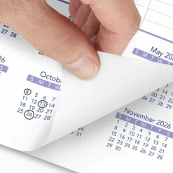 AT-A-GLANCE Monthly Wall Calendar with Ruled Daily Blocks, 8 x 11, White Sheets, 12-Month (Jan to Dec): 2027, 2027 Calendar