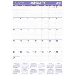 AT-A-GLANCE 2027 Monthly Wall Calendar, Large, 20