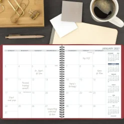 AT-A-GLANCE 2027 15-Month Monthly Planner, Red, Large, 9