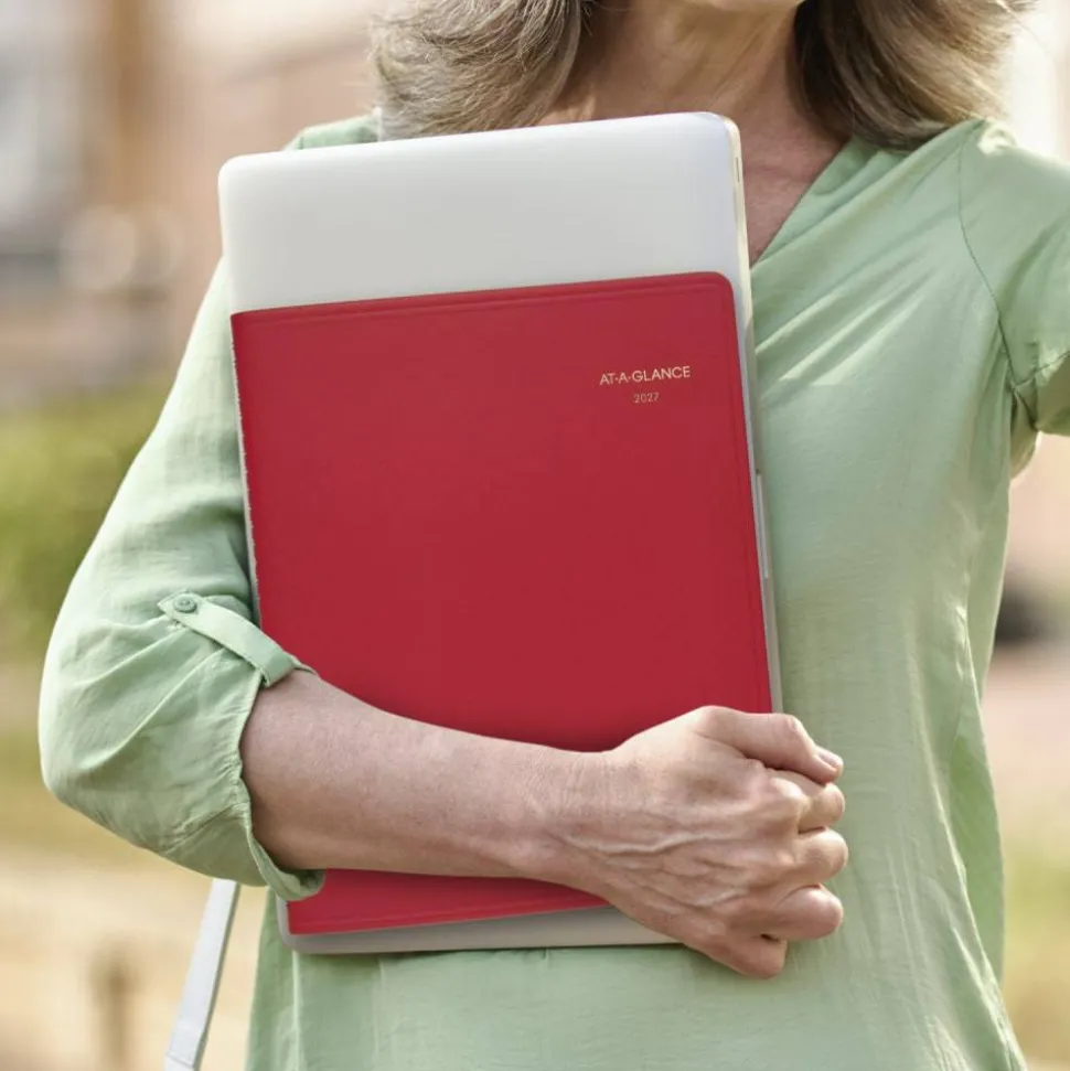 AT-A-GLANCE 2027 15-Month Monthly Planner, Red, Large, 9" x 11"