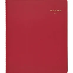 AT-A-GLANCE 2027 15-Month Monthly Planner, Red, Large, 9