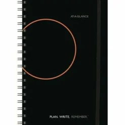 AT-A-GLANCE Plan. Write. Remember. Two Days Per Page Planning Notebook, Undated, 6" x 9", Black, Undated Calendar