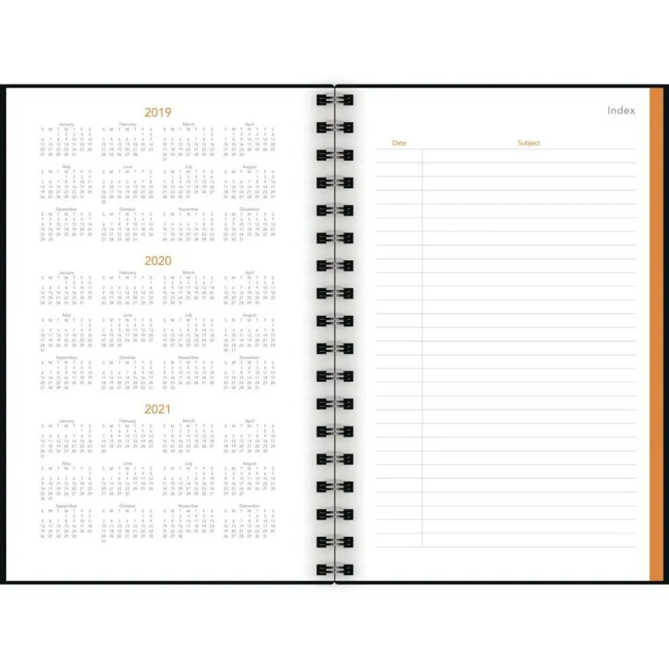 AT-A-GLANCE Plan. Write. Remember. Two Days Per Page Planning Notebook, Undated, 6" x 9", Black, Undated Calendar