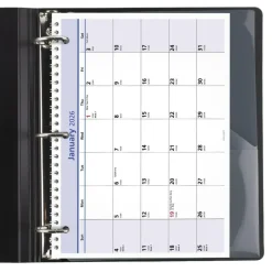 AT-A-GLANCE QuickNotes Desk/Wall Calendar, 3-Hole Punched, 11 x 8, White/Blue/Yellow Sheets, 12-Month (Jan to Dec): 2027, 2027 Calendar