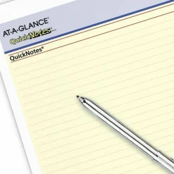 AT-A-GLANCE QuickNotes Desk/Wall Calendar, 3-Hole Punched, 11 x 8, White/Blue/Yellow Sheets, 12-Month (Jan to Dec): 2027, 2027 Calendar