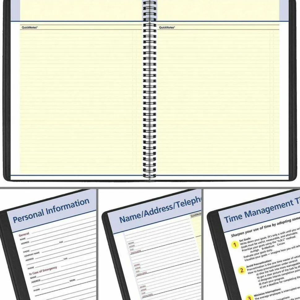 AT-A-GLANCE QuickNotes Monthly Planner, 11 x 8.25, Black Cover, 12-Month (Jan to Dec): 2027, 2027 Calendar
