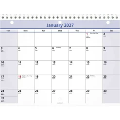 AT-A-GLANCE QuickNotes 2027 Monthly Desk Wall Calendar, Small, 11