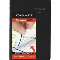 AT-A-GLANCE QuickNotes Weekly Block Format Appointment Book, 8.5 x 5.5, Black Cover, 12-Month (Jan to Dec): 2027, 2027 Calendar
