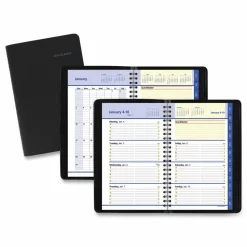 AT-A-GLANCE QuickNotes Weekly Block Format Appointment Book, 8.5 x 5.5, Black Cover, 12-Month (Jan to Dec): 2027, 2027 Calendar