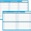 AT-A-GLANCE 30% Recycled Undated Erasable/Reversible Wall Planner, 90/120 Day, 36" x 24", Black/Blue, PM-239-28, Undated Calendar