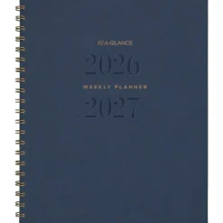 AT-A-GLANCE Signature Collection Academic 2026-2027 Weekly Monthly Planner, Navy, Large, 8 1/2