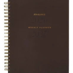 AT-A-GLANCE Signature Collection Academic 2026-2027 Weekly Monthly Planner, Brown, Large, 8 1/2
