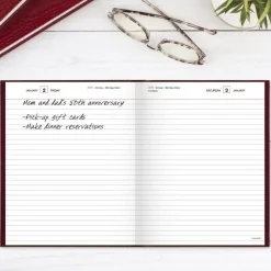 AT-A-GLANCE Standard Diary Daily Diary, 2027 Edition, Medium/College Rule, Red Cover, (200) 9.5 x 7.5 Sheets, 2027 Calendar