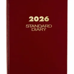 AT-A-GLANCE Standard Diary Daily Diary, 2027 Edition, Medium/College Rule, Red Cover, (200) 9.5 x 7.5 Sheets, 2027 Calendar