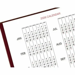 AT-A-GLANCE Standard Diary Daily Diary, 2027 Edition, Medium/College Rule, Red Cover, (200) 9.5 x 7.5 Sheets, 2027 Calendar