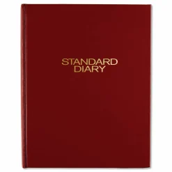 AT-A-GLANCE Standard Diary Daily Diary, 2027 Edition, Medium/College Rule, Red Cover, (200) 9.5 x 7.5 Sheets, 2027 Calendar