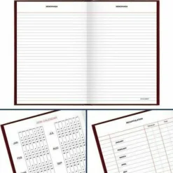 AT-A-GLANCE Standard Diary Daily Reminder Book, 2027 Edition, Medium/College Rule, Red Cover, (201) 7.5 x 5 Sheets, 2027 Calendar