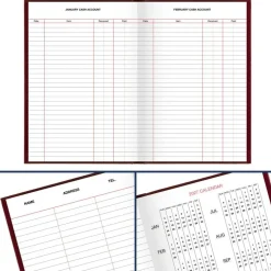 AT-A-GLANCE Standard Diary Daily Reminder Book, 2027 Edition, Medium/College Rule, Red Cover, (201) 7.5 x 5 Sheets, 2027 Calendar