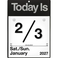 AT-A-GLANCE 2027 “Today Is” Daily Wall Calendar, Small, 6