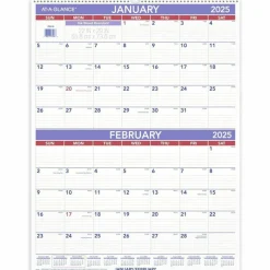 AT-A-GLANCE Two-Month Wall Calendar, 22 x 29, White/Blue/Red Sheets, 12-Month (Jan to Dec): 2027, 2027 Calendar