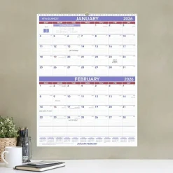 AT-A-GLANCE Two-Month Wall Calendar, 22 x 29, White/Blue/Red Sheets, 12-Month (Jan to Dec): 2027, 2027 Calendar
