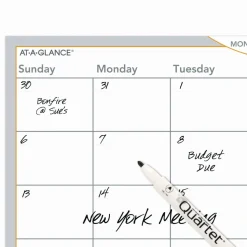 AT-A-GLANCE WallMates Monthly Dry-Erase Calendar, 24" x 36", Undated Calendar