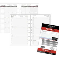 AT-A-GLANCE 2026 Weekly Planner Refill, Loose-Leaf, Desk Size, 5 1/2