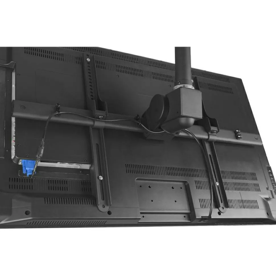 Atdec ceiling mount for large display, long pole - Loads up to 143lb - Black - Universal VESA up to 800x500