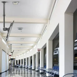Atdec ceiling mount for large display, long pole - Loads up to 143lb - Black - Universal VESA up to 800x500
