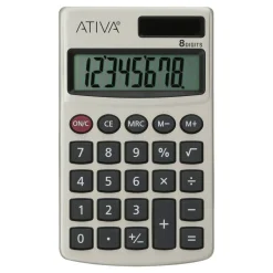 Ativa Mini 8-Digit Calculator, Golden