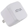 Ativa Dual-Port USB Wall Charger, White, 45861