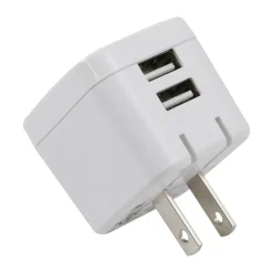 Ativa Dual-Port USB Wall Charger, White, 45861