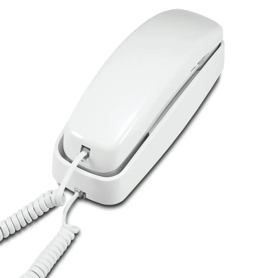 AT&T 210 Corded Trimline Phone with Speed Dial and Memory Buttons, White