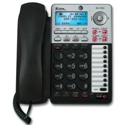 AT&T ML17939 2-Line Corded Phone with Speakerphone & Digital Answering System, Black