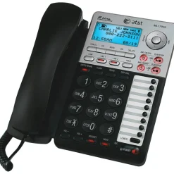 AT&T ML17939 2-Line Corded Phone with Speakerphone & Digital Answering System, Black