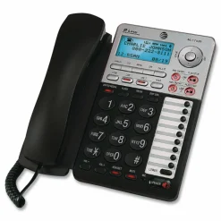 AT&T ML17939 2-Line Corded Phone with Speakerphone & Digital Answering System, Black