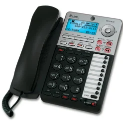 AT&T ML17939 2-Line Corded Phone with Speakerphone & Digital Answering System, Black