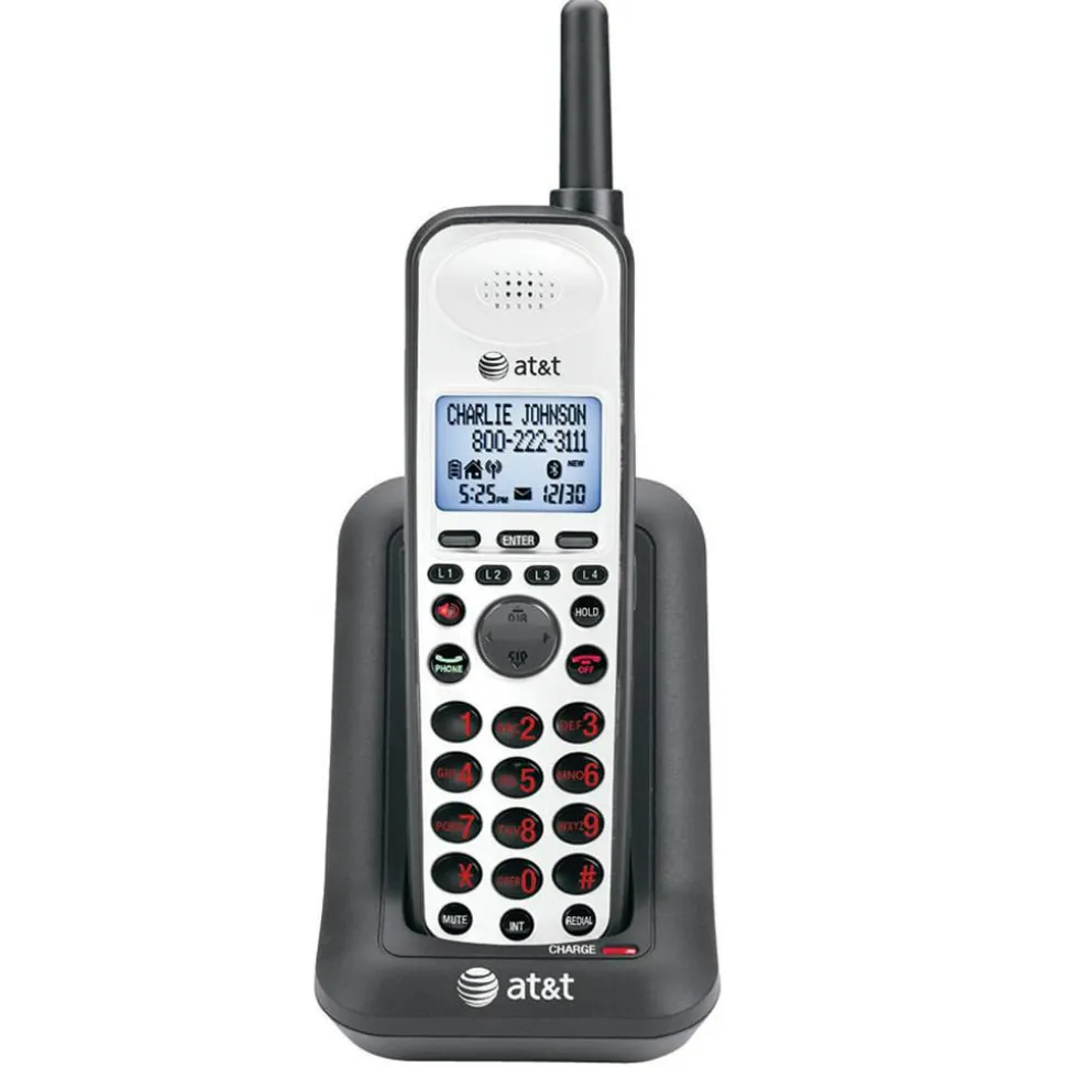 AT&T SB67108 4-Line DECT 6.0 Digital Cordless Handset, Silver/Black