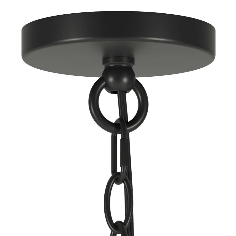 Aurelia 8" Wide Pendant with Glass Shade in Blackened Bronze/White Milk