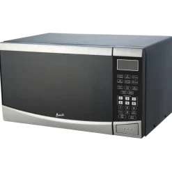 Avanti 0.9 Cu Ft Countertop Microwave, Black/Stainless Steel