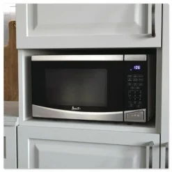 Avanti 0.9 Cu Ft Countertop Microwave, Black/Stainless Steel